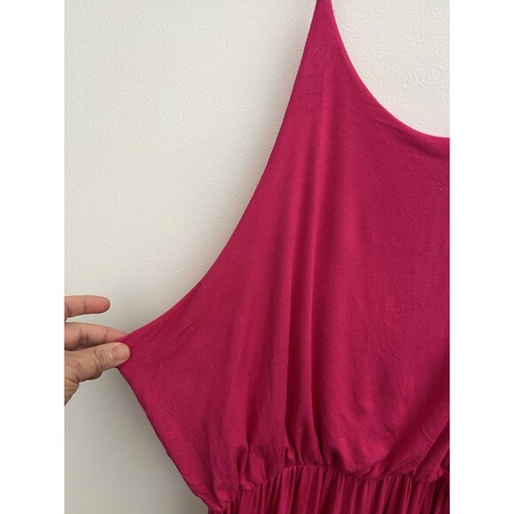 Emerald Women’s  spaghetti strap maxi dress Size 1XL Pink Pullover Elastic Waist - Picture 5 of 11